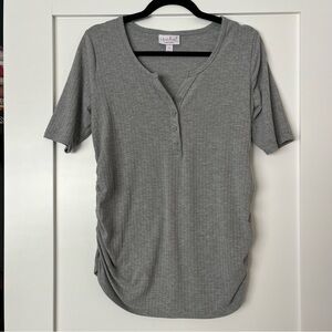 Isabel Maternity by Ingrid & Isabel Gray Short Sleeve Tee